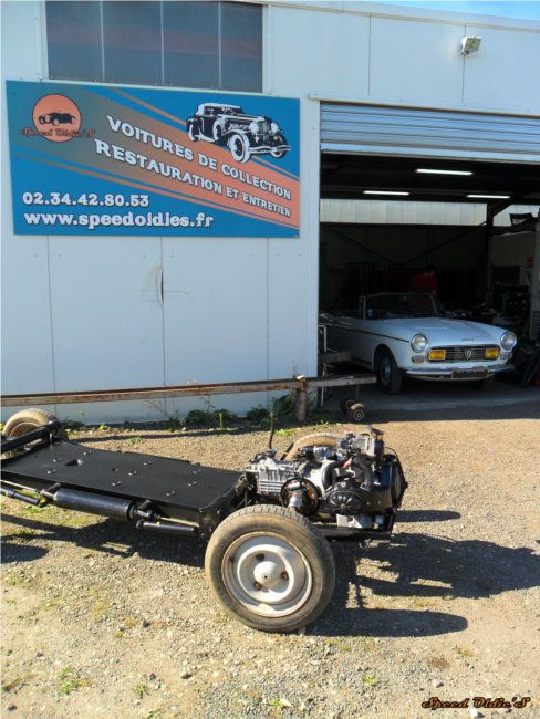 Chassis neuf 2cv Citroen bras sablage suspension garage voiture colelction Chartres 28000 Maintenon Dourdan Rambouillet Paris 78 91 2cvCitroen 2cv4 Dolly France3 frein moteur refait neuf boite de vitesses versailles